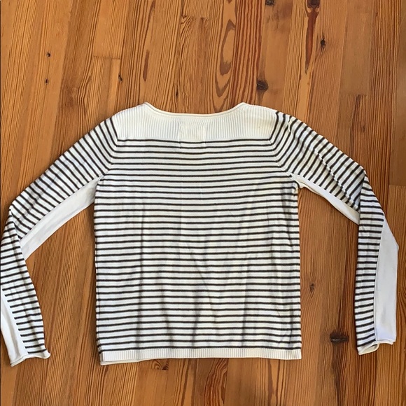 Olive striped sweater top - Picture 2 of 3
